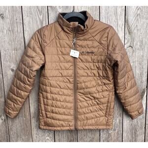 Columbia Youth Medium 10/12 Copper Puffer Jacket Coat Quilted Full Zip Lined NWT